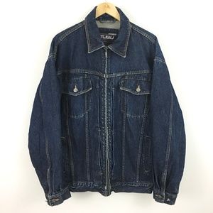 denim jacket with zipper front
